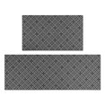 thumbnail image 1 of Gray Checkered Pattern Anti Fatigue Kitchen Rugs Set Of 2, Non Slip Washable Decorative Floor Mats for Kitchen Sink Laundry, 17"x30" and 17"x47", 1 of 5