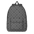 thumbnail image 1 of Gray Checkered Pattern Backpack for School, Cute School Bag with Adjustable Shoulder Straps and Padded Back, 15.7"x11.8"x5.5", 1 of 5