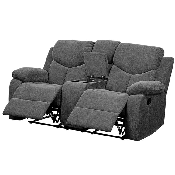 Gray Chenille With Console - Stylish And Relaxing For Home De-stress In Style