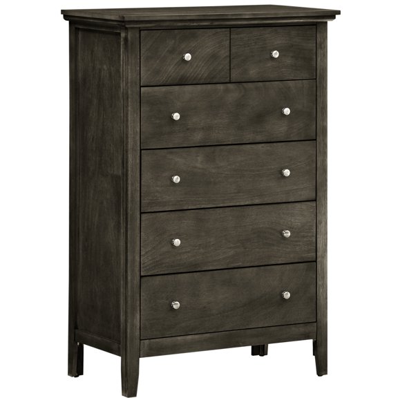 Gray Chest with Nickel Hardware / Factory Assembled Design / Art Studio Storage