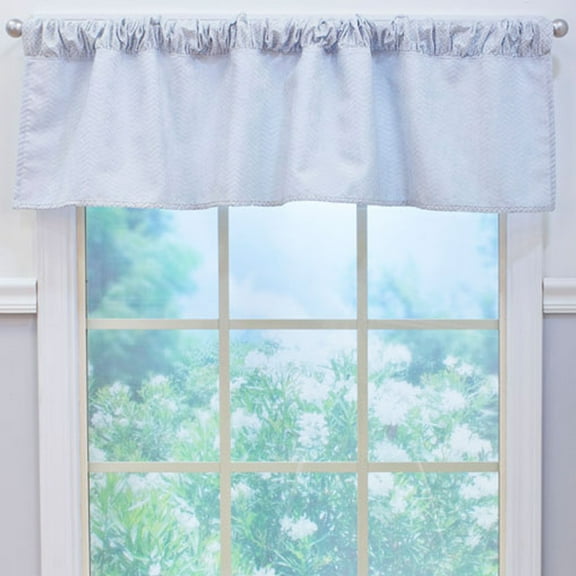 Gray Chevron Mini-Velour Window Valance