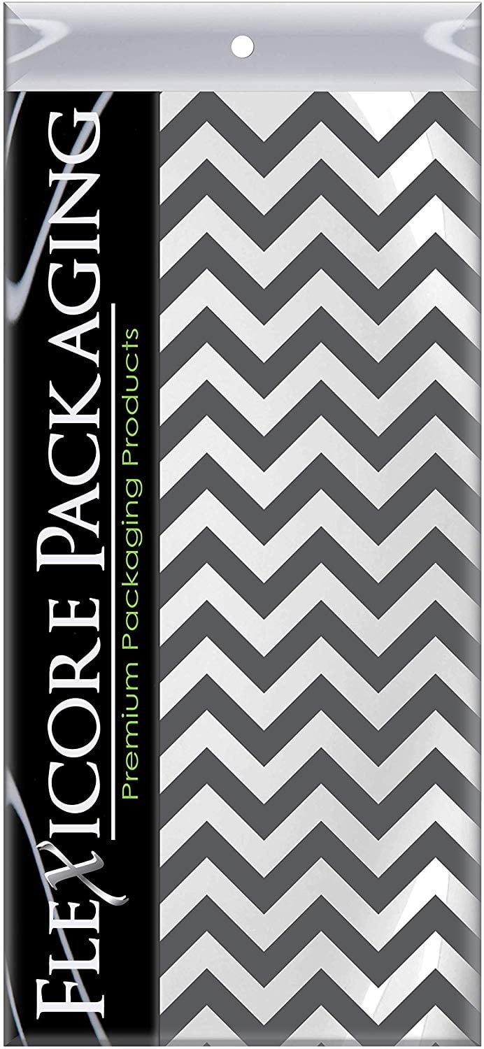 Gray Chevron Tissue Paper, 15"x20", 100 ct