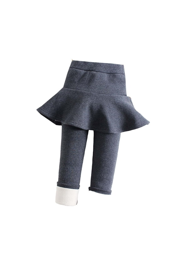 Gray Children Boy Girl Velvet Match Skorts Pants Leggings Stockings 2PC Sets for Child Warm Fuzzy Two Piece Midi Fall Winter Leggings 2PC Sets 2026 4 Years