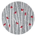 thumbnail image 1 of Gray Christmas Cardinal Bird Pattern Round Blanket,Comfortable Soft Flannel Throw Blanket,All Season,Warm Lightweight Blankets for Sofa Bed Couch Living Room Chair 47"x47", 1 of 5
