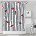 thumbnail image 1 of Gray Christmas Cardinal Bird Pattern Shower Curtain 84"x72" ,Bathroom Decorative Shower Curtains Set with 12 Hooks,Modern Waterproof Washable Shower Curtain, 1 of 6