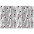 thumbnail image 1 of Gray Christmas Cardinal Bird Pattern Summer Placemats Table Placemats Set Of 4-Linen Kitchen Washable Placemats Table Mats 11.8"x17.7" Non-Slip Heat Resistant, 1 of 6