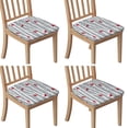 thumbnail image 1 of Gray Christmas Cardinal Bird Seat Covers for Dining Room Chairs Set Of 4,Stretch Printed Washable Chair Seat Cover with Elastic Ties and Button,Removable Waterproof Couch Cushion Covers, 1 of 6