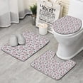 thumbnail image 1 of Gray Christmas Gnome and Tree Pattern Bathroom Rugs Sets 3 Piece,Toilet Cover Set,Absorbent Non Slip Bathroom Mats Sets with U-Shaped Contour Rug Toilet Rug Set, 1 of 5