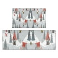 thumbnail image 1 of Gray Christmas Gnome Village Pattern Kitchen Rugs Sets Of 2,Anti Fatigue Kitchen Mat Rugs Non Slip Washable,Decorative Kitchen Floor Mats for Kitchen,Sink,Laundry,17"x30"+17"x47", 1 of 7