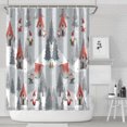 thumbnail image 1 of Gray Christmas Gnome Village Pattern Shower Curtain 72"x84" ,Bathroom Decorative Shower Curtains Set with 12 Hooks,Modern Waterproof Washable Shower Curtain, 1 of 6