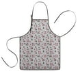 thumbnail image 1 of Gray Christmas Gnome and Tree Pattern Kids Aprons for Girls and Boys,Adjustable Neck Strap Toddler Aprons for Kids Cooking Baking, 1 of 7