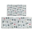 thumbnail image 1 of Gray Christmas House and Tree Pattern Kitchen Rugs Sets Of 2,Anti Fatigue Kitchen Mat Rugs Non Slip Washable,Decorative Kitchen Floor Mats for Kitchen,Sink,Laundry,17"x30"+17"x47", 1 of 7