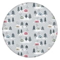 thumbnail image 1 of Gray Christmas House and Tree Pattern Round Fitted Tablecloth with Elastic Edge,Dining Table Cover Waterproof,Outdoor Round Tablecloth for Camping,Dining,Indoor and Outdoor, 1 of 7