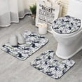 thumbnail image 1 of Gray Christmas Moose and Tree Pattern Bathroom Rugs Sets 3 Piece,Toilet Cover Set,Absorbent Non Slip Bathroom Mats Sets with U-Shaped Contour Rug Toilet Rug Set, 1 of 5