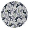 thumbnail image 1 of Gray Christmas Moose and Tree Pattern Round Blanket,Comfortable Soft Flannel Throw Blanket,All Season,Warm Lightweight Blankets for Sofa Bed Couch Living Room Chair 47"x47", 1 of 5