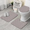 thumbnail image 1 of Gray Christmas Santa Pattern Bathroom Rugs Sets 3 Piece,Toilet Cover Set,Absorbent Non Slip Bathroom Mats Sets with U-Shaped Contour Rug Toilet Rug Set, 1 of 5