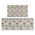thumbnail image 1 of Gray Christmas Santa and Reindeer Pattern Kitchen Rugs Sets Of 2,Anti Fatigue Kitchen Mat Rugs Non Slip Washable,Decorative Kitchen Floor Mats for Kitchen,Sink,Laundry,17"x30"+17"x47", 1 of 7