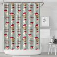 thumbnail image 1 of Gray Christmas Santa and Reindeer Pattern Shower Curtain 84"x72" ,Bathroom Decorative Shower Curtains Set with 12 Hooks,Modern Waterproof Washable Shower Curtain, 1 of 6
