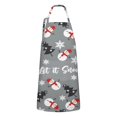 thumbnail image 1 of Gray Christmas Snowman Apron-Garden Aprons for Women with Pockets-Cotton Linen Waterproof Kitchen Cooking Gardening Aprons Adjustable for Kitchen,Cooking,BBQ and Salon 32"x27", 1 of 7
