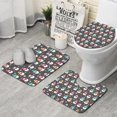 thumbnail image 1 of Gray Christmas Snowman Pattern Bathroom Rugs Sets 3 Piece,Toilet Cover Set,Absorbent Non Slip Bathroom Mats Sets with U-Shaped Contour Rug Toilet Rug Set, 1 of 5