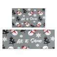 thumbnail image 1 of Gray Christmas Snowman Pattern Kitchen Rugs Sets Of 2,Anti Fatigue Kitchen Mat Rugs Non Slip Washable,Decorative Kitchen Floor Mats for Kitchen,Sink,Laundry,17"x30"+17"x47", 1 of 7