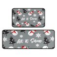 thumbnail image 1 of Gray Christmas Snowman Pattern Kitchen Rugs Sets Of 2,Anti Fatigue Kitchen Mat Rugs Non Slip Washable,Decorative Kitchen Floor Mats for Kitchen,Sink,Laundry,17"X30"+17"X47", 1 of 7