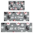 thumbnail image 1 of Gray Christmas Snowman Pattern Kitchen Rugs Sets Of 3,Kitchen Runner Rugs Non Skid Washable,Decorative Kitchen Floor Mats for Kitchen,Sink,Laundry,17"x30"+ 17"x47" + 17"x59", 1 of 6
