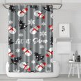 thumbnail image 1 of Gray Christmas Snowman Pattern Shower Curtain 72"x72" ,Bathroom Decorative Shower Curtains Set with 12 Hooks,Modern Waterproof Washable Shower Curtain, 1 of 6