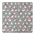 thumbnail image 1 of Gray Christmas Snowman Pattern Square Fitted Tablecloth with Elastic Edge,Square Table Cover,Washable Elastic Table Cover for Home Kitchen Party Decor 36"x36", 1 of 6