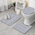 thumbnail image 1 of Gray Christmas Tree Pattern Bathroom Rugs Sets 3 Piece,Toilet Cover Set,Absorbent Non Slip Bathroom Mats Sets with U-Shaped Contour Rug Toilet Rug Set, 1 of 5