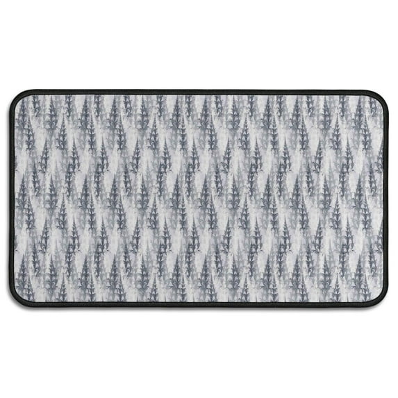 Gray Christmas Tree Pattern Door Rugs,Washable Non Slip Door Mats Indoor,Decorative Door Mats,Entry Mat Indoor for Entrance,Bedroom,Kitchen,Bathroom,30"x17"