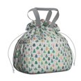 thumbnail image 1 of Gray Christmas Tree Pattern Drawstring Lunch Bag Women - Drawstring Lunch Bag Insulated for Work Office - Stain-Resistant Large Lunchbags for Women with Multi-Pockets, 1 of 6