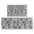 thumbnail image 1 of Gray Christmas Tree Pattern Kitchen Rugs Sets Of 2,Anti Fatigue Kitchen Mat Rugs Non Slip Washable,Decorative Kitchen Floor Mats for Kitchen,Sink,Laundry,17"x30"+17"x47", 1 of 7