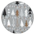 thumbnail image 1 of Gray Christmas Tree Pattern Round Fitted Tablecloth with Elastic Edge,Dining Table Cover Waterproof,Outdoor Round Tablecloth for Camping,Dining,Indoor and Outdoor, 1 of 7