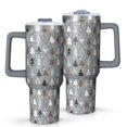 thumbnail image 1 of Gray Christmas Tree Pattern Tumbler with Handle and Lid,40oz Double Wall Vacuum Insulated Tumbler,Cups Gift for Women and Men, 1 of 7