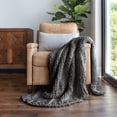 thumbnail image 1 of Gray Chunky Knit Throw Blanket, One Size, by Noble Linens, 1 of 5