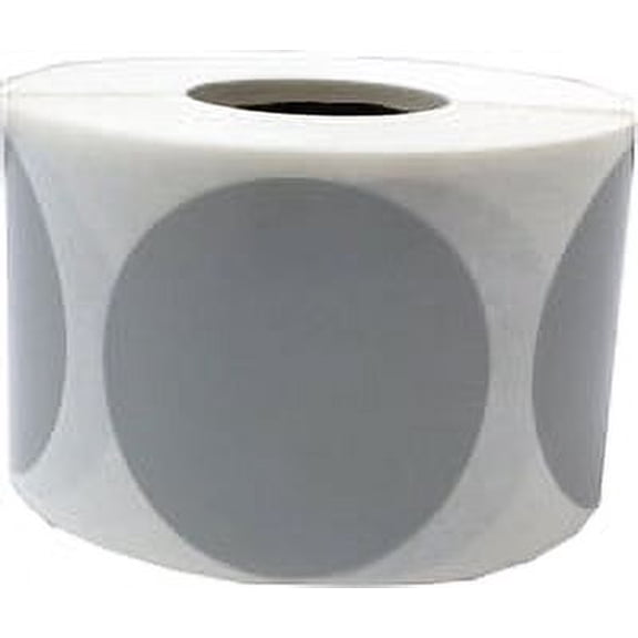 Gray Circle Dot Organizing Inventory Stickers | 1.5" inches Round - 500 Pack | InStockLabels.com