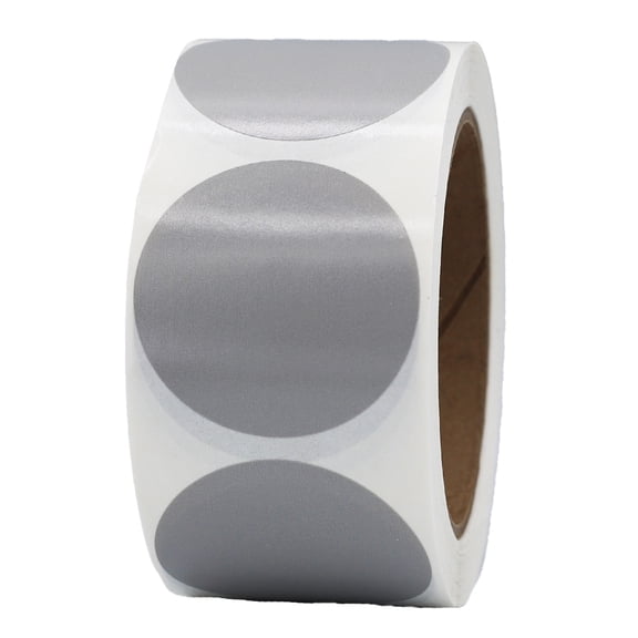 Gray Circle Stickers | 2" Inches Round | 500 Pack