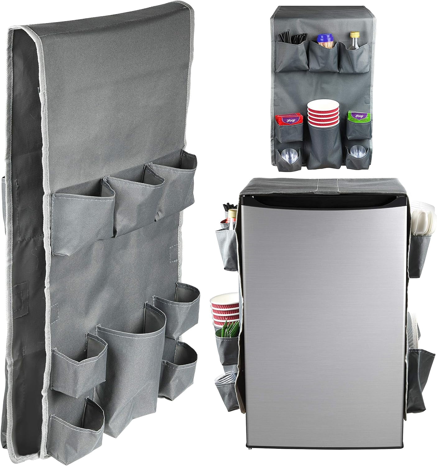 Gray-Classic Design – Dorm and office Double Over the Fridge Caddy ...