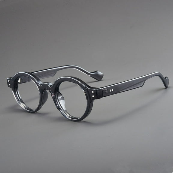 Gray Classic Small Round Reading Glasses 2.00 Anti-Blue Light Presbyopia Glasses Readers 2.00 Strength