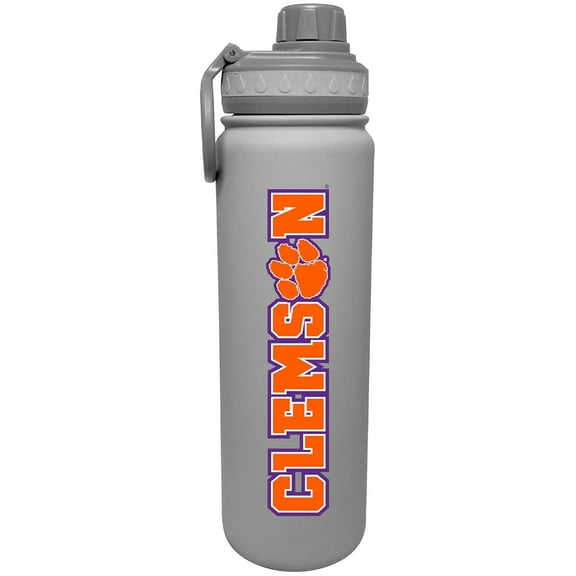 Gray Clemson Tigers 24oz. Stainless Sport Bottle