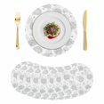 thumbnail image 1 of Gray Coastal Round 15 Inch Placemats Set of 8, Summer Beach Ocean Coral Conch Shell HeatResistant Non Slip Place Mats for Dining Table, Wipeable Braided Kitchen Table Mats for Housewarming, 1 of 9