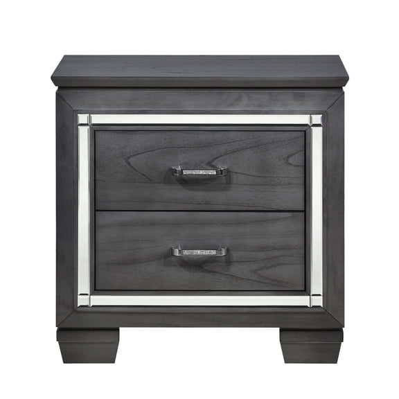 Gray Color - Dovetail Drawer Design - Bedroom Arrangement - Sleek Nightstand