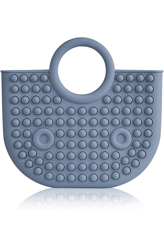 Gray Color Pop It Tote Shopping Bag For Women's