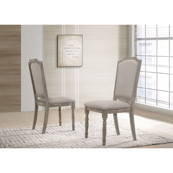 Gray Color - Solid Tan Upholstered Seat - Breakfast Nook / Provides Comfortable Seating