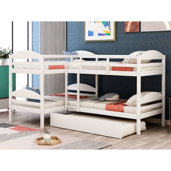 Gray Color - Versatile Bunk Bed Setup - For Family Gatherings - Secure with Head and Footboards