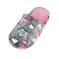 thumbnail image 1 of Gray Comfortable Women'S Slippers With Star Print, Fleece Lined For Cozy Home And Lounge Wear, 1 of 6