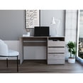 thumbnail image 1 of Gray Computer Desk Featuring 3 Drawers And One Shelf, 47.4 Inches Wide, Spacious With Space Top Space, Wide Workstation, 1 of 3