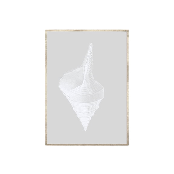 Gray Conch Shell Print, Sea Shell Wall Art, Coastal Decor, Beach Art , Nautical Wall Print Poster Decor, Size 8x12 UNFFRAMED F03.1.8l347