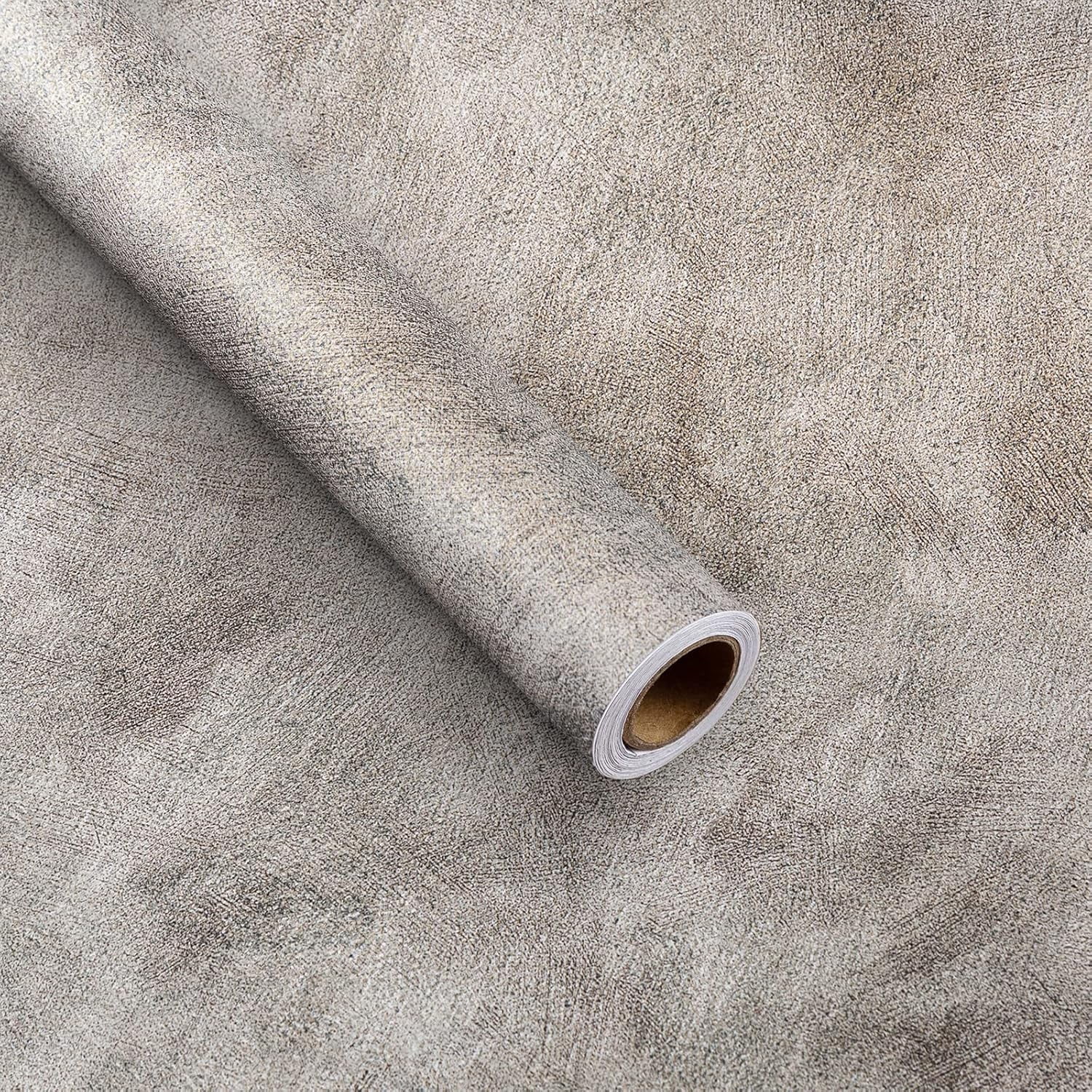 Gray Concrete Wallpaper Peel and Contact Paper 16x118In, Self ...